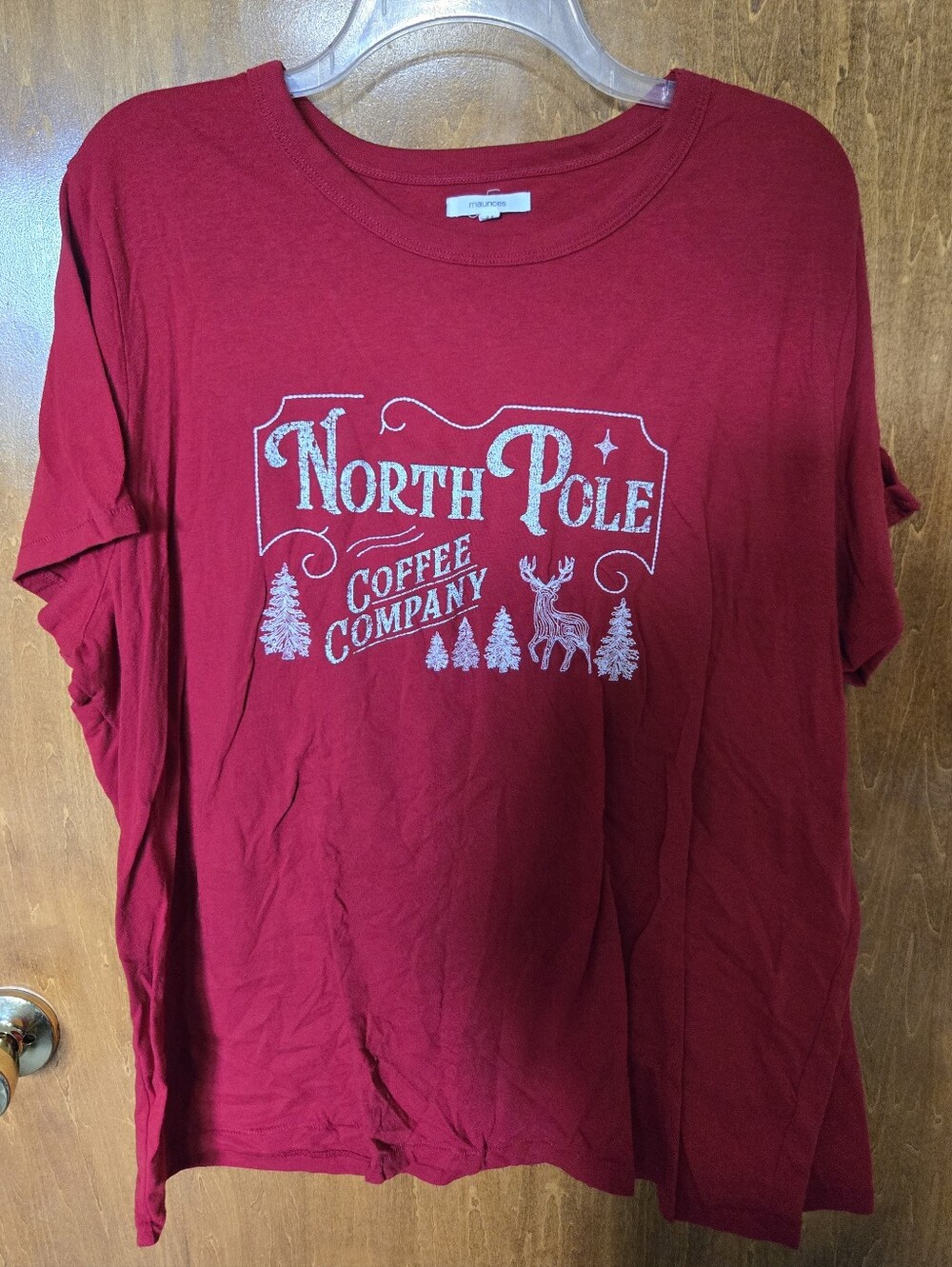 Maurices Red North Pole Graphic Tee
